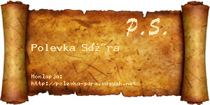 Polevka Sára névjegykártya